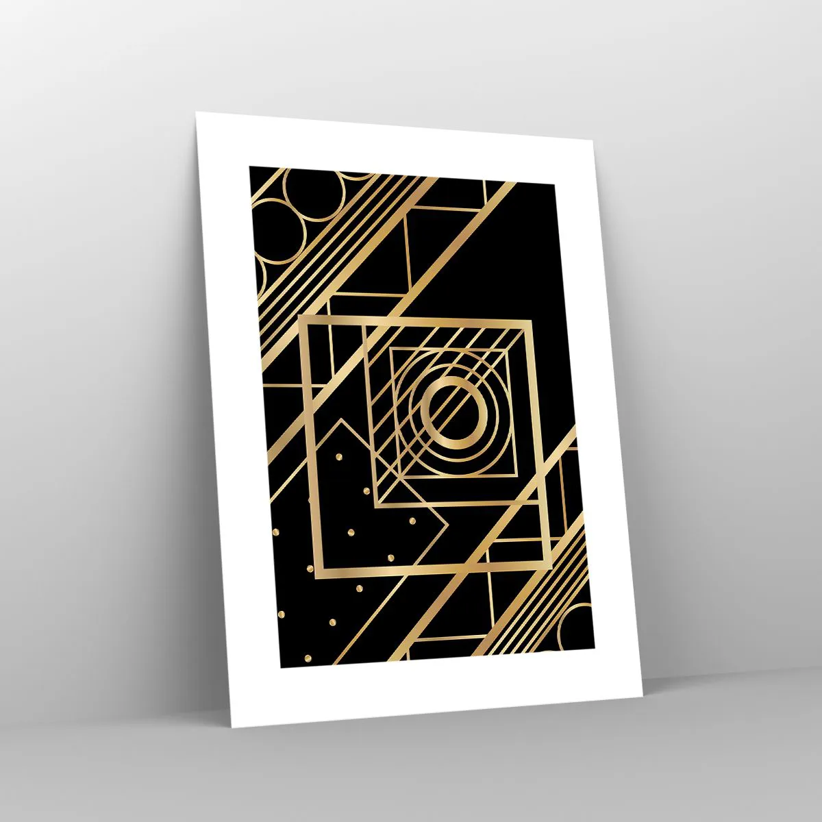 Poster - Goldene Geometrie - 30x40 cm