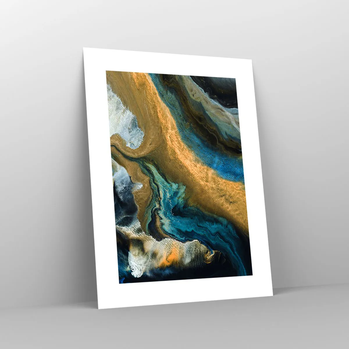 Poster - Blau - Gelb - gegenseitige Beeinflussung - 30x40 cm