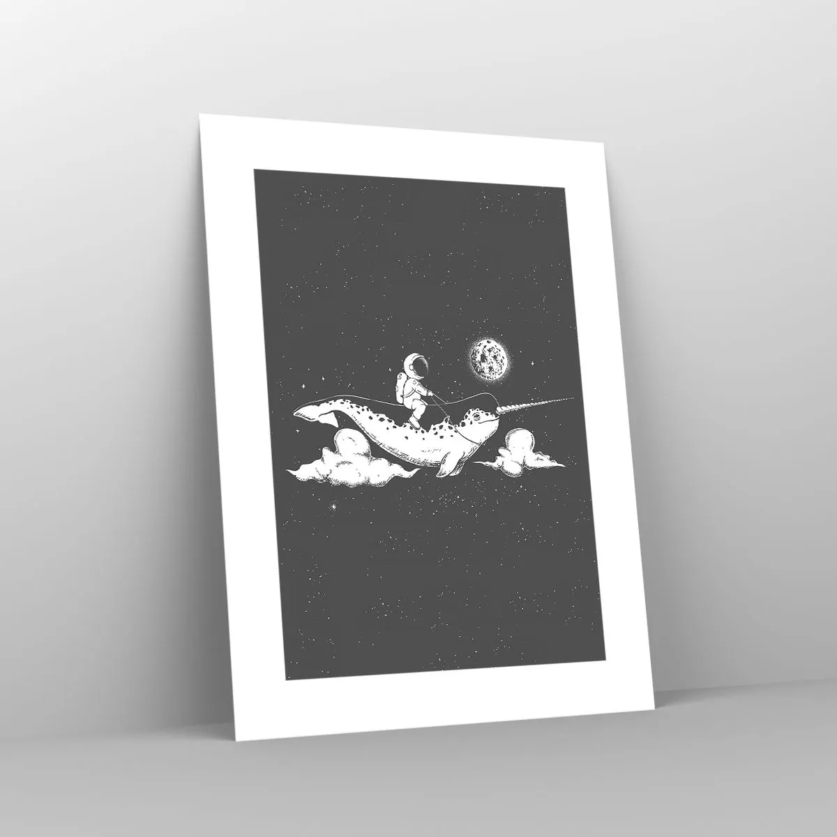 Plakat - Kosmiczny jeździec - 30x40 cm