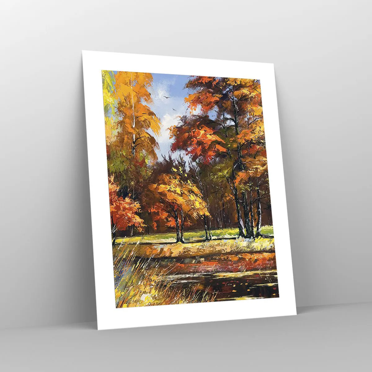 Affiche - Poster - Paysage en or et bronze - 40x50 cm