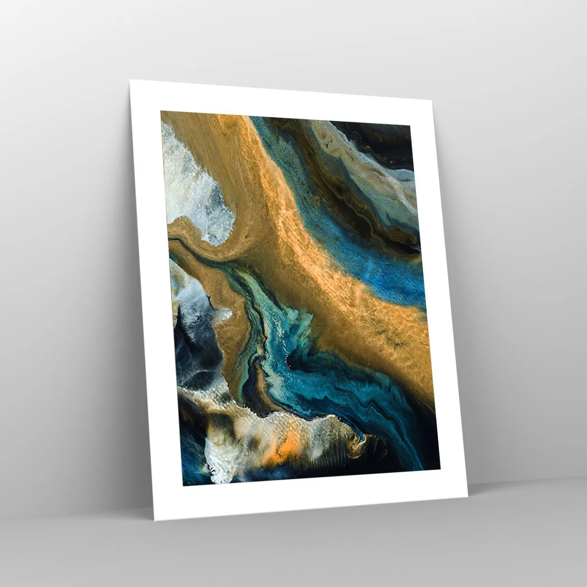 Plakat - Niebieski – zółty – wzajemne wpływy - 40x50 cm