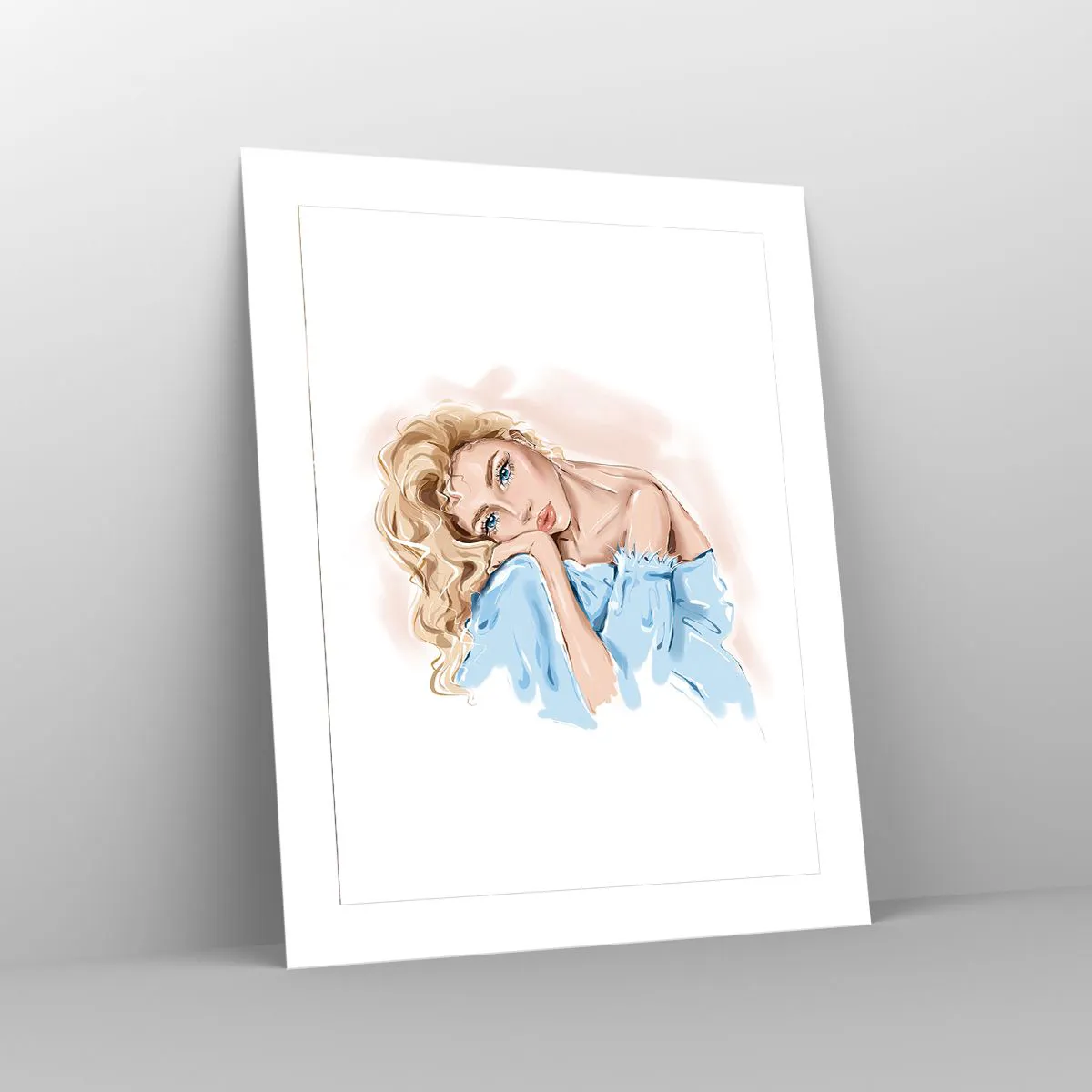 Poster - Dromerig in het blauw - 40x50 cm