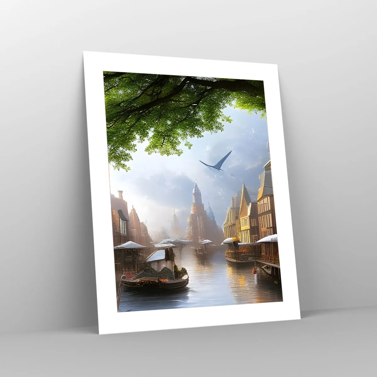 Plakat - Hollandsk bybillede - 40x50 cm