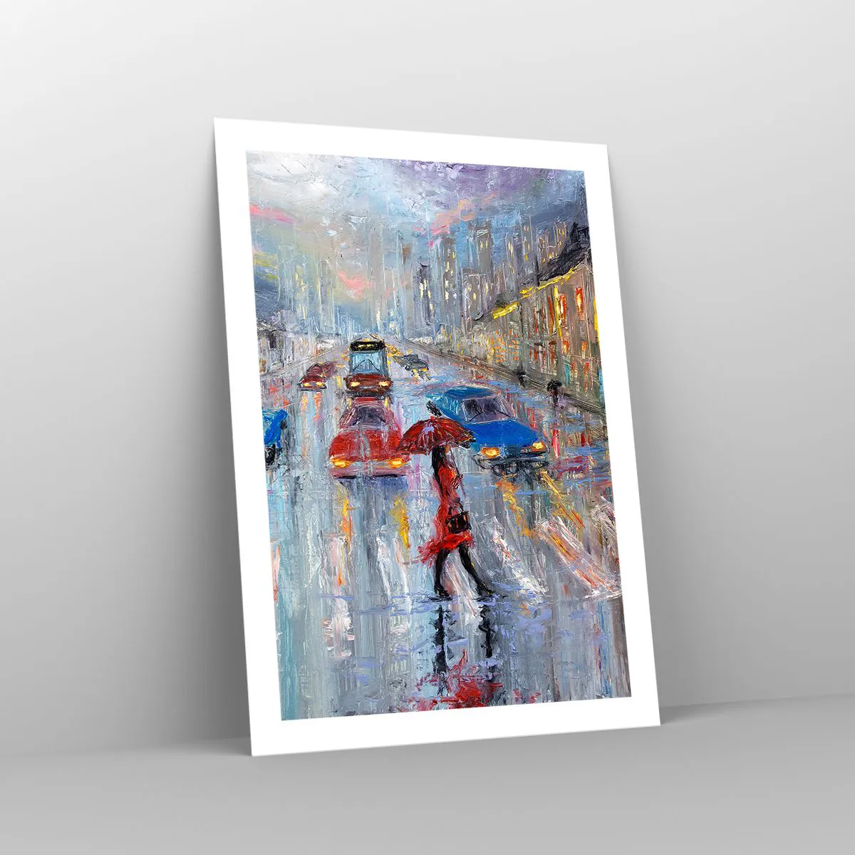 Poster - Rainy Afternoon in a City - 50x70 cm