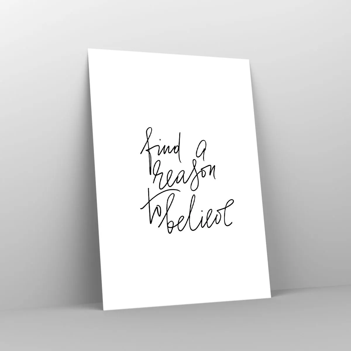 Poster - Trova una citazione che ti dia motivo di credere in stile minimalista - 50x70cm - è possibile - Decorazione murale moderna per soggiorno e camera da letto ARTTOR