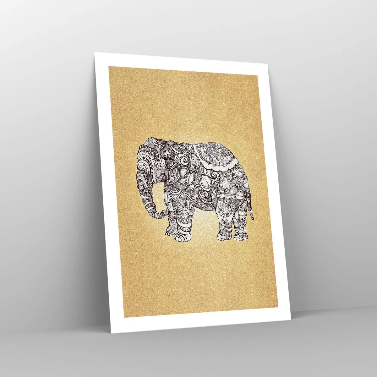 Poster - De olifant heeft zichzelf bedekt - 50x70 cm