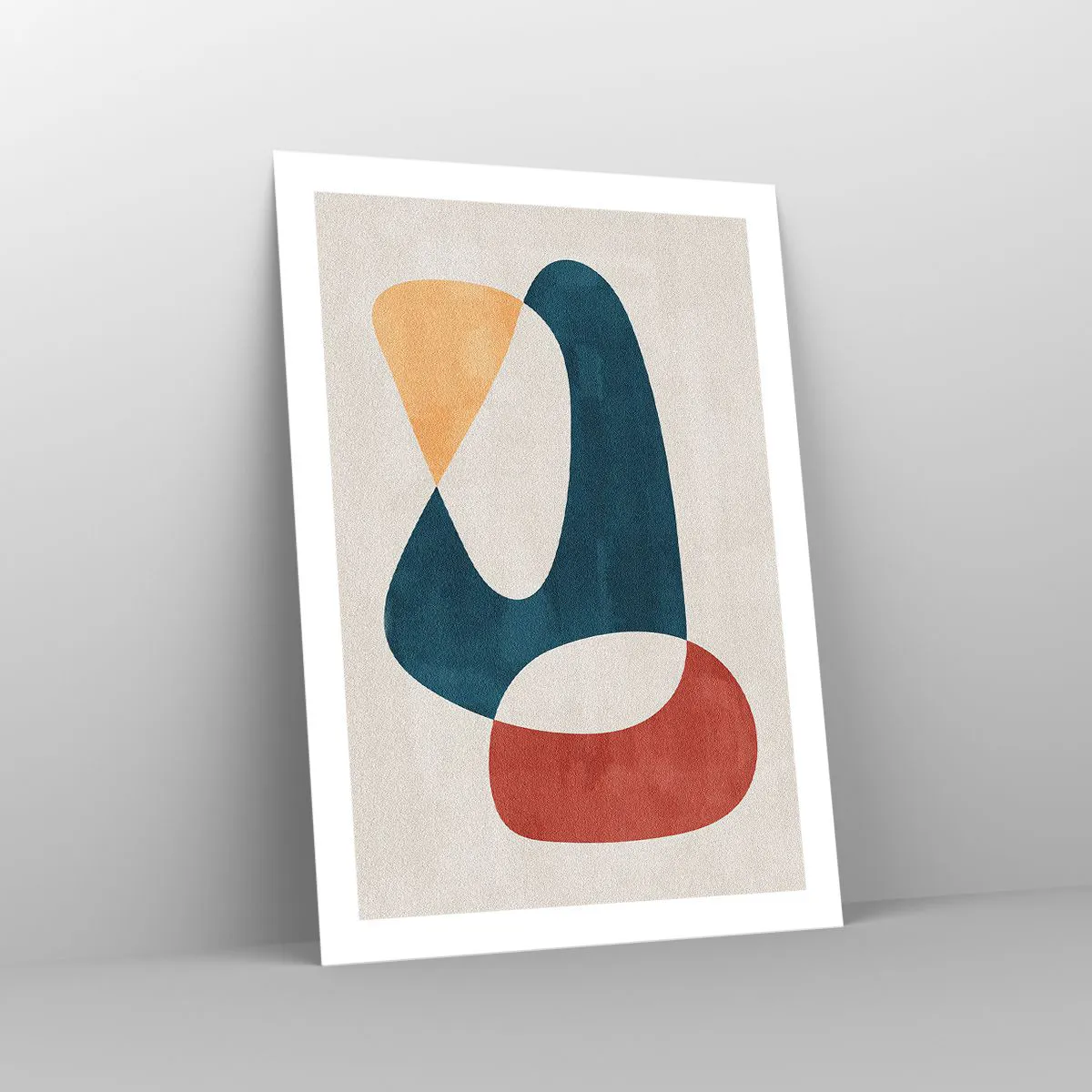 Poster - Eine abstrakte Komposition aus geometrischen Formen in warmen Farben. - 50x70cm - Einflüsse und Metamorphosen - Moderne Wanddekoration für Wohnzimmer und Schlafzimmer ARTTOR