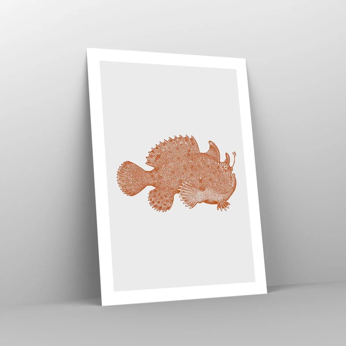 Poster - Illustrazione dettagliata di un pesce di profondità - 50x70cm - È davvero un pesce - Decorazione murale moderna per soggiorno e camera da letto ARTTOR