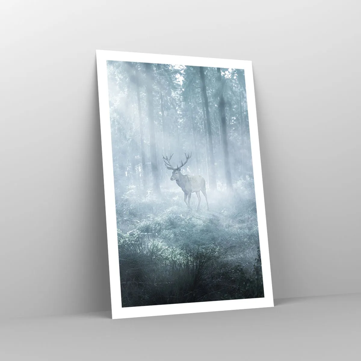 Poster - Morgenvisite auf dem Grundstück - 61x91 cm