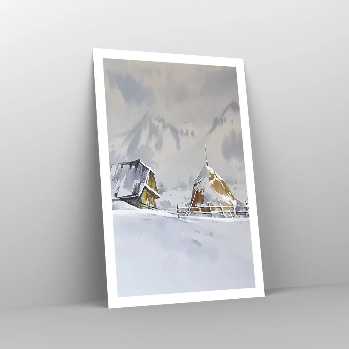 Affiche - Poster - Dans une vallée enneigée - 61x91 cm