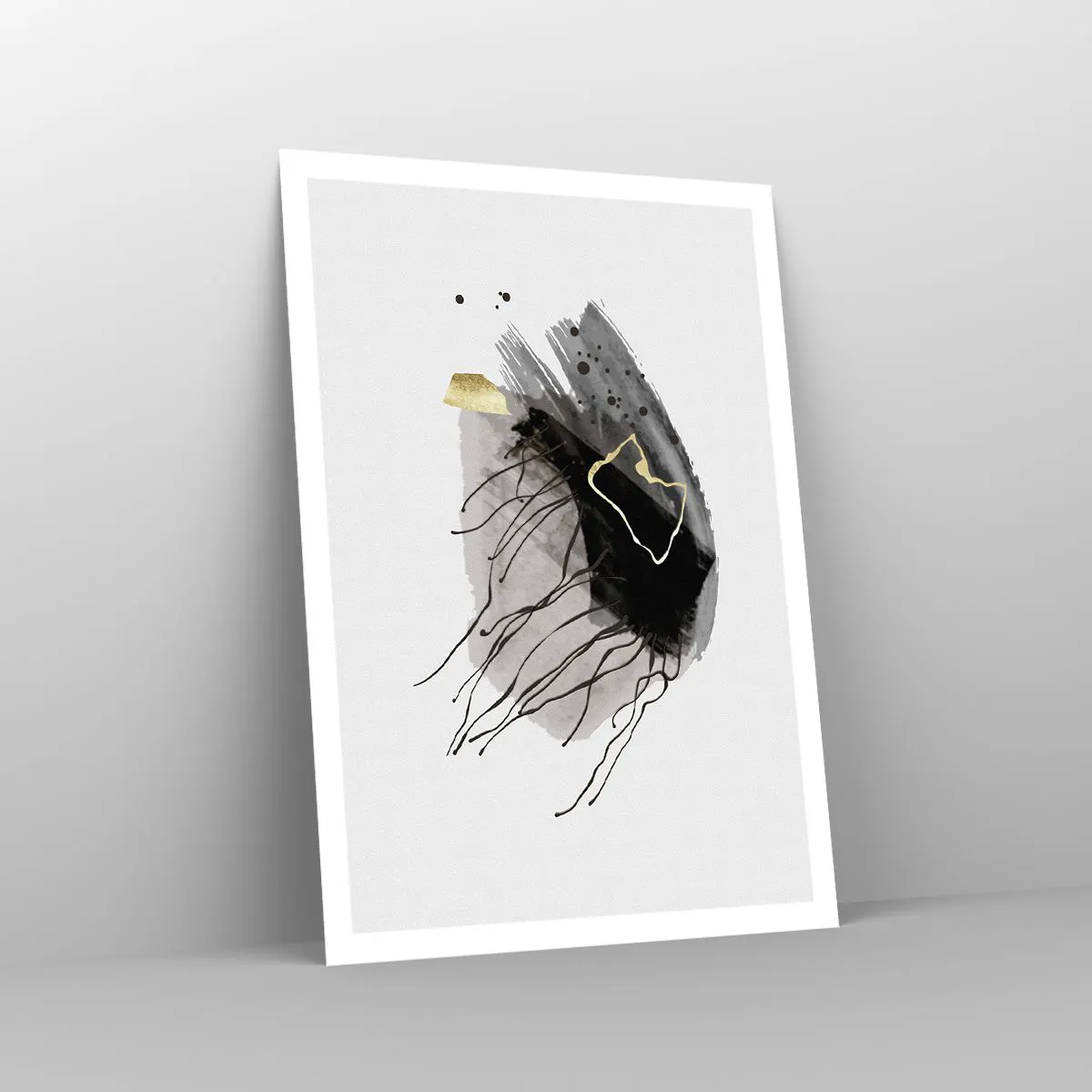 Plagát - V čiernej a zlatej - 70x100 cm