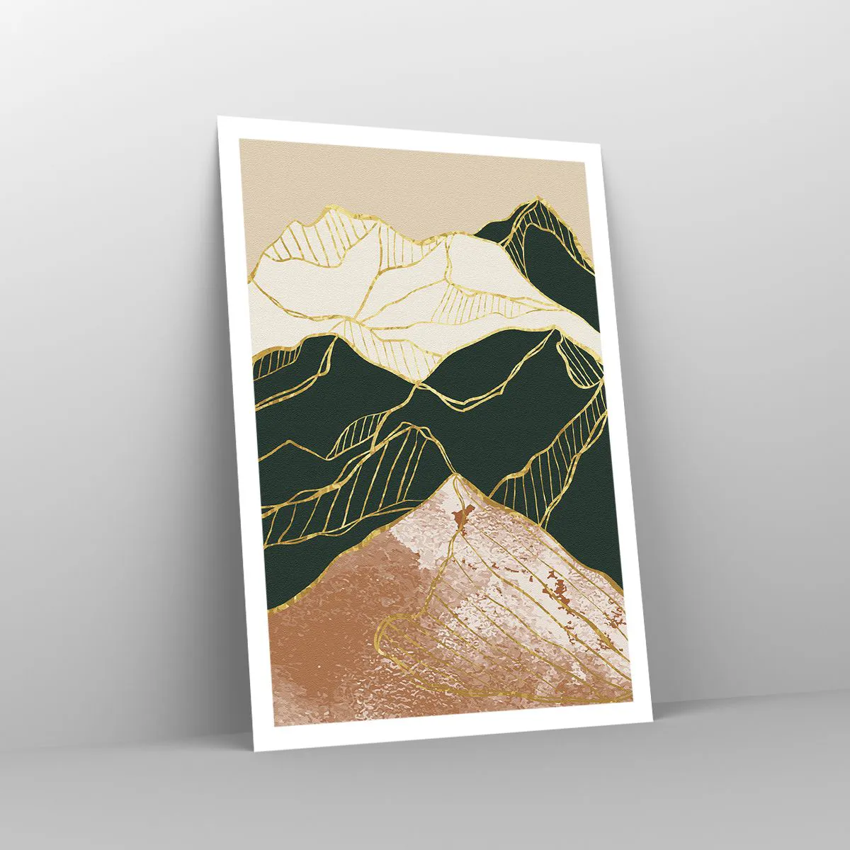 Poster - Goldene Spitzen - 70x100 cm