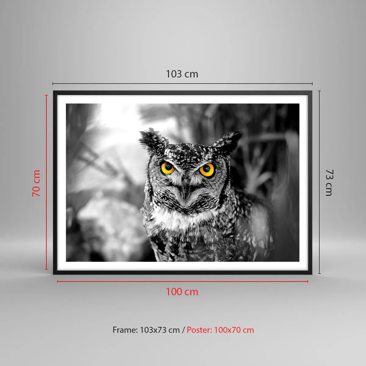 Poszter fehér keretben - Semmi sem fog elbújni - 100x70 cm