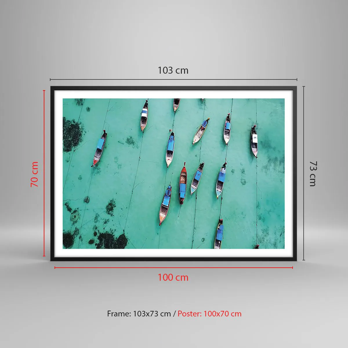 Poszter fehér keretben - Örömteli várakozásban - 100x70 cm