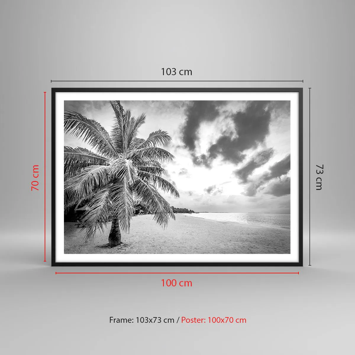 Affisch i svart ram - När du längtar efter ensamheten... - 100x70 cm