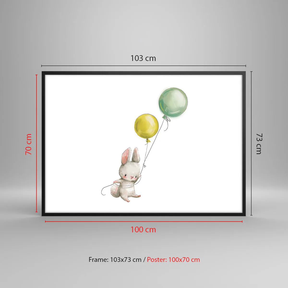 Plagát v čiernom ráme - Poletím aj ja! - 100x70 cm