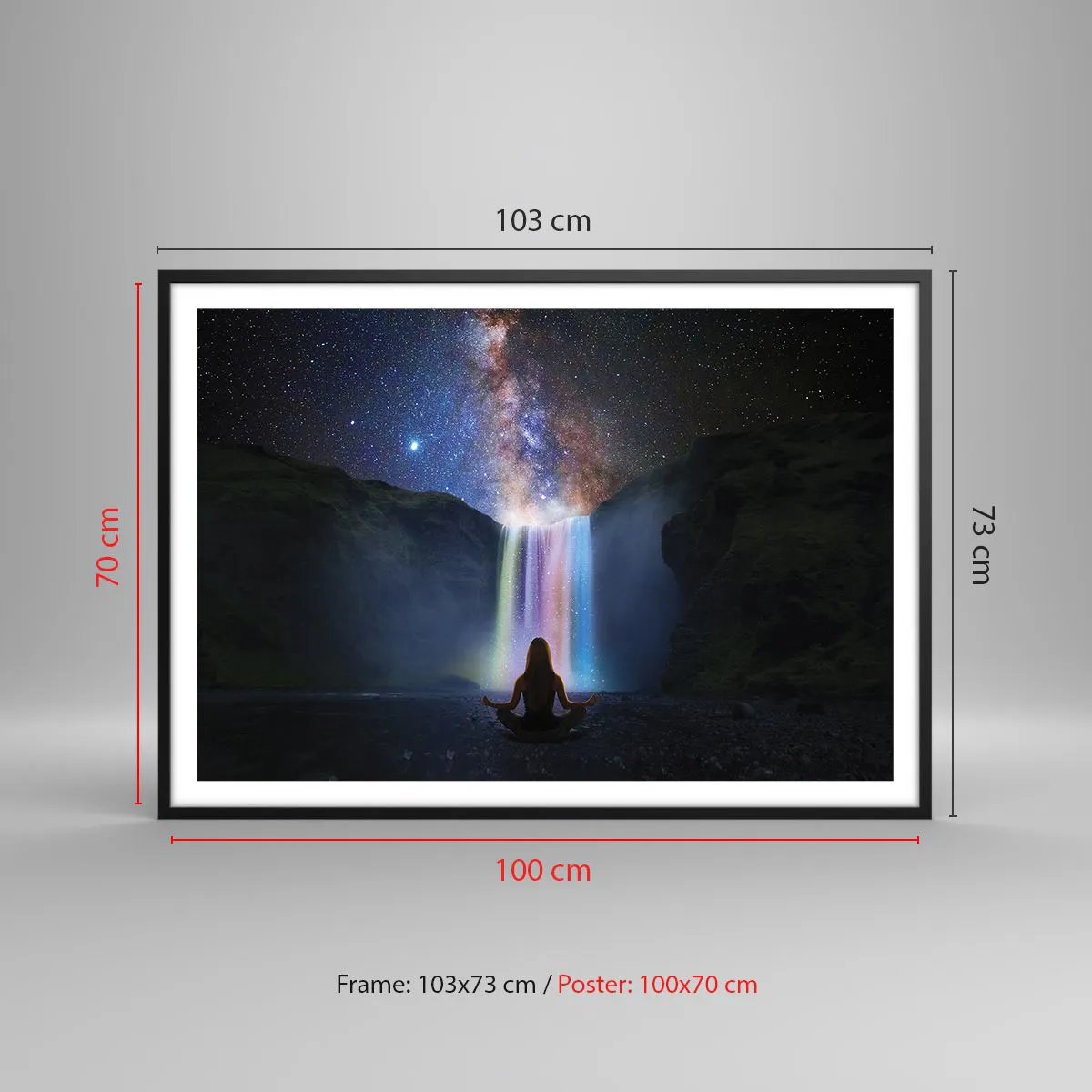 Plakat i sort ramme - Absolut harmoni - 100x70 cm