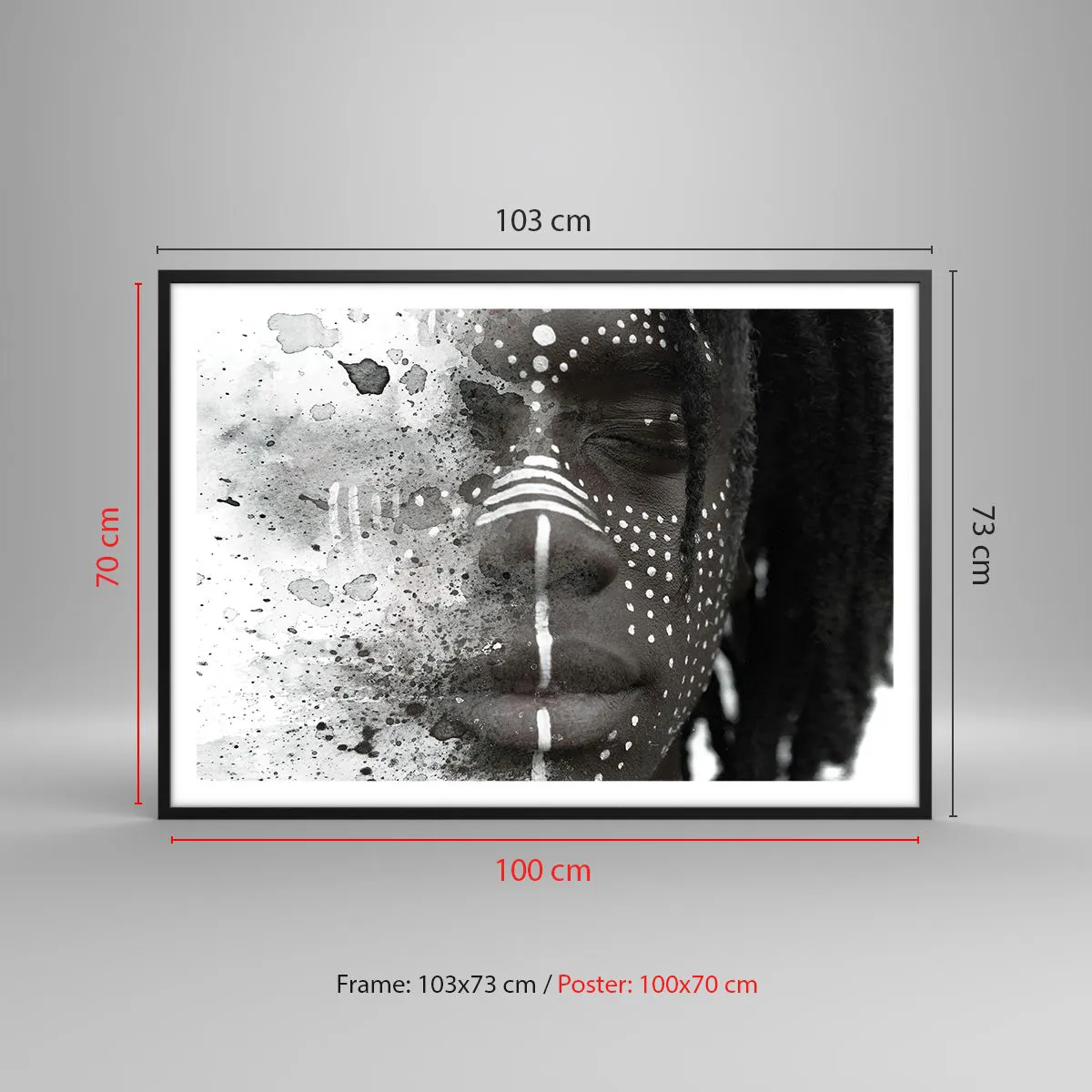 Plakát v černém rámu - Objev původního ducha - 100x70 cm