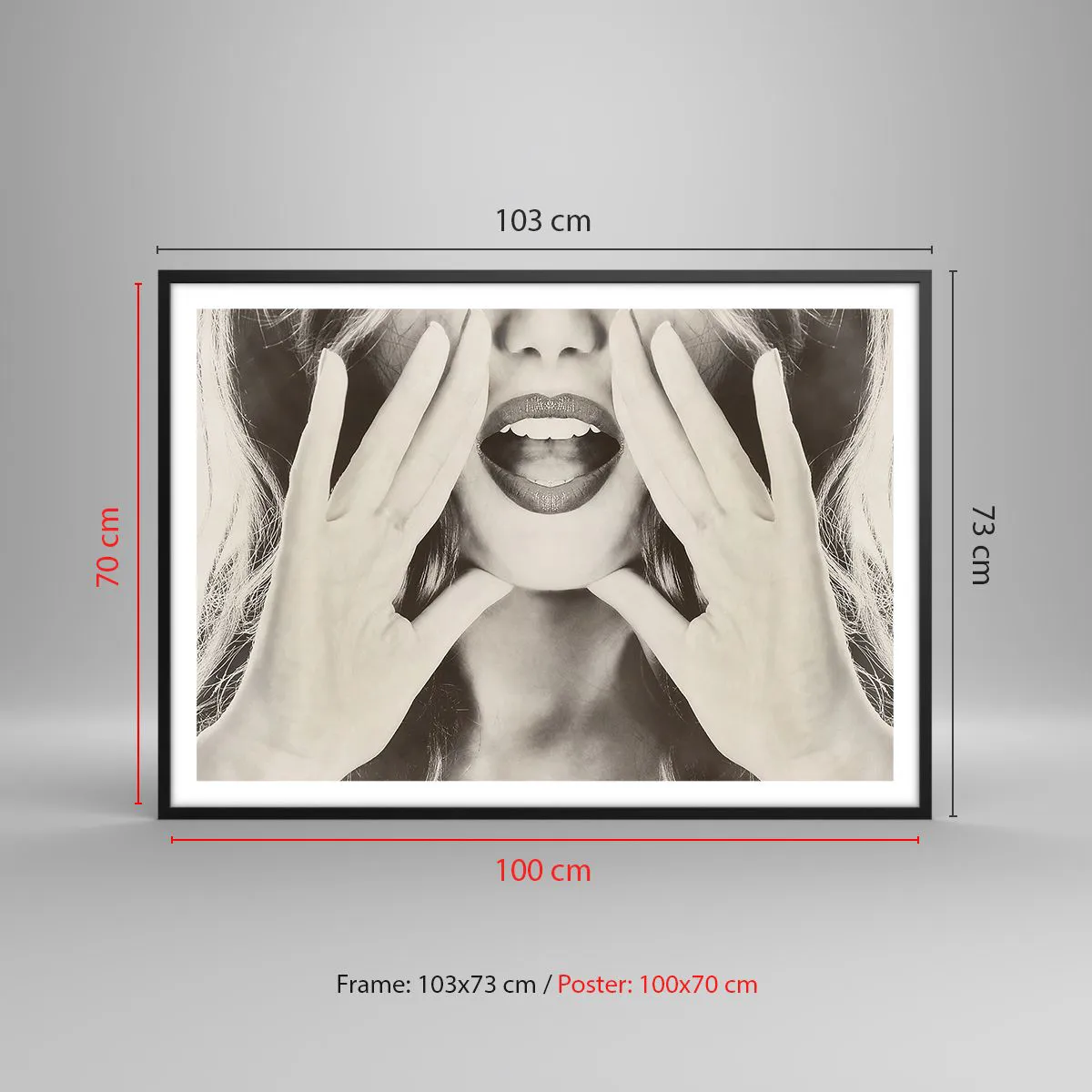 Plakát v černém rámu - Už jdu! - 100x70 cm