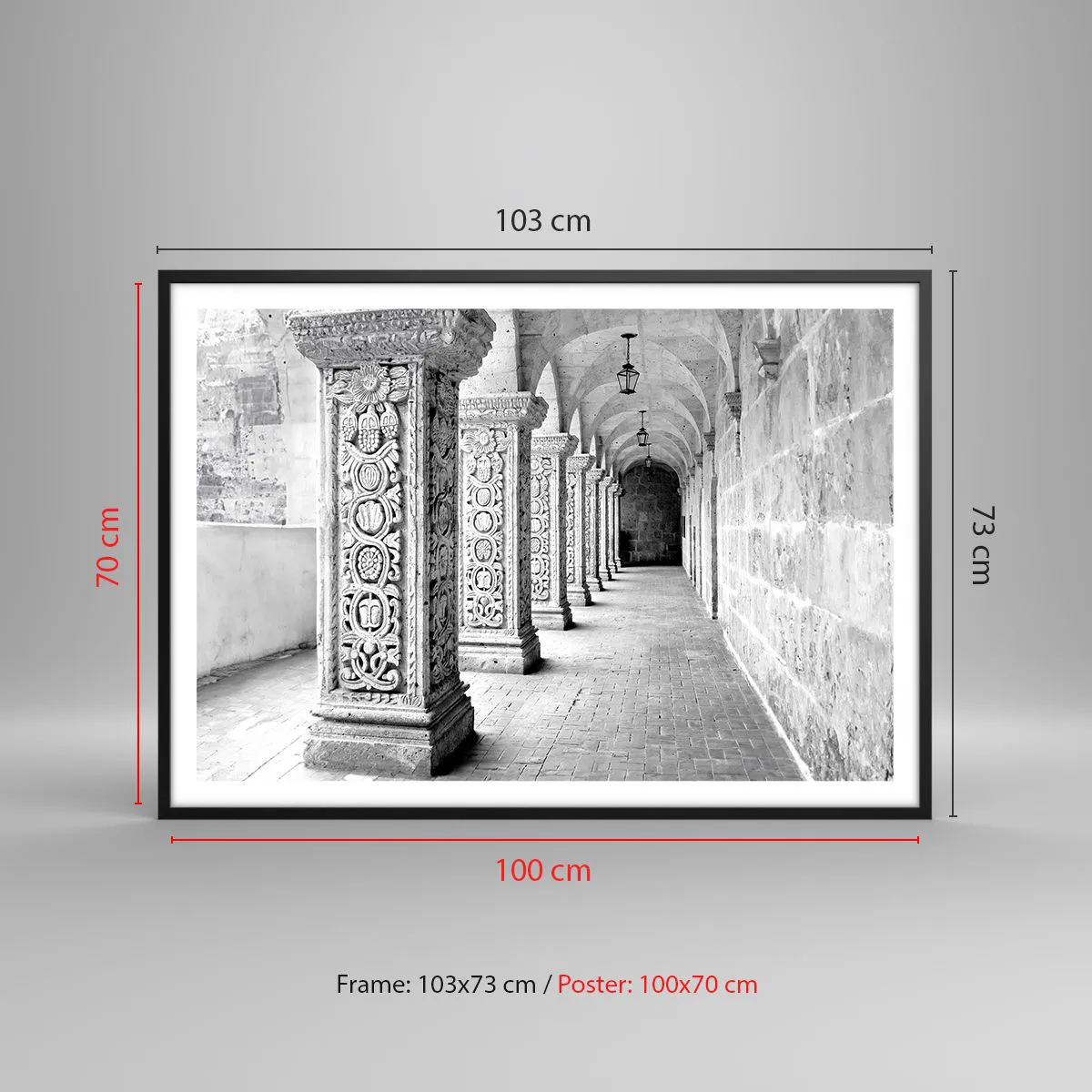 Poster in black frame - Where is this Going...? - 100x70 cm