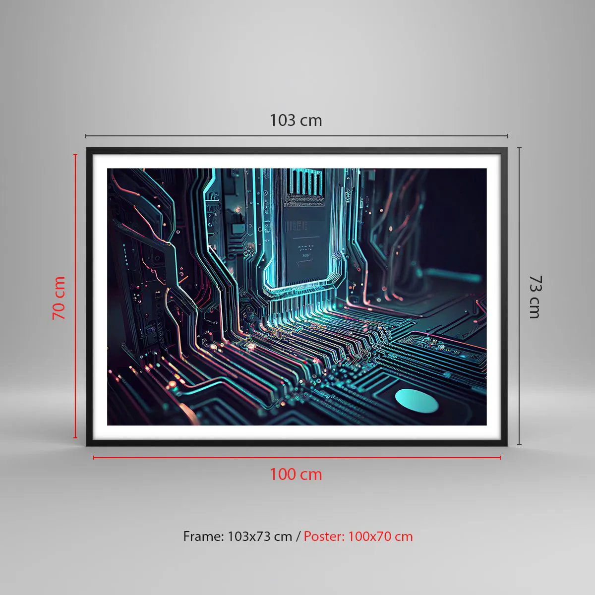 Plakát v černém rámu - Jen tak přemýšlím… - 100x70 cm