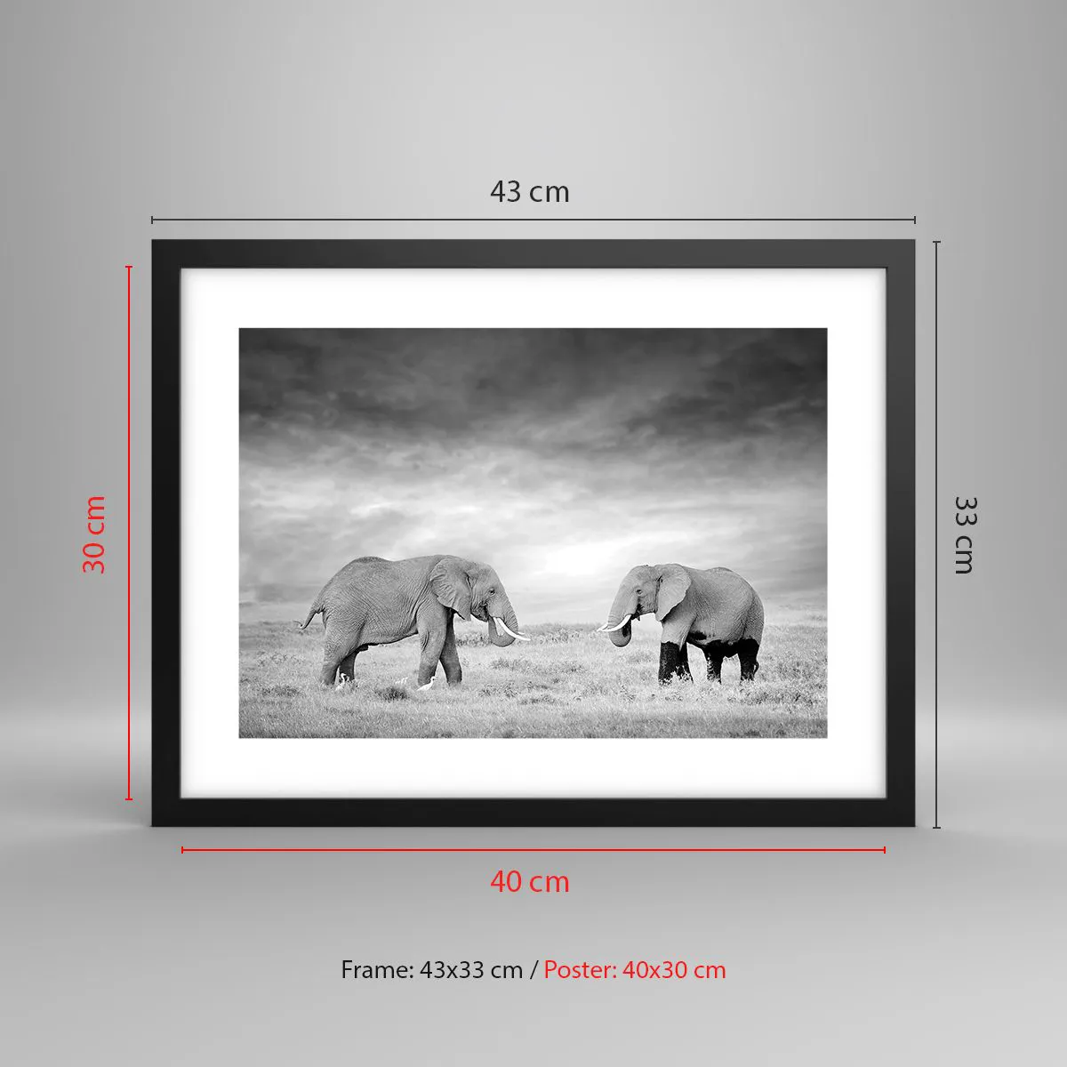 Plakat i sort ramme - Gråt er smukt - 40x30 cm