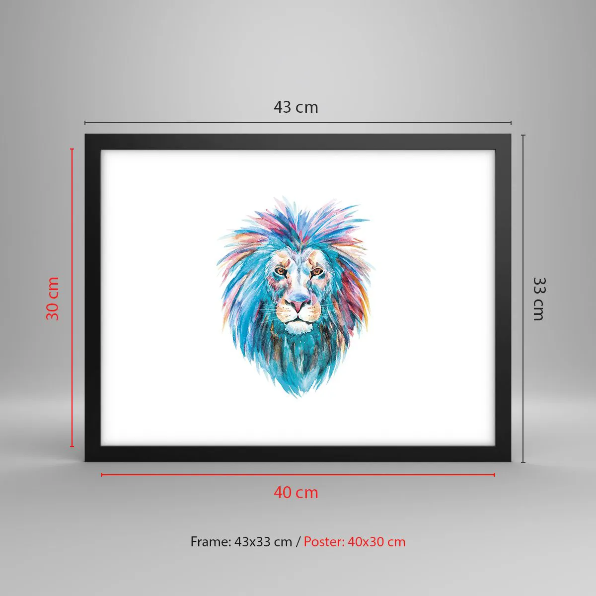 Poster in einem schwarzem Rahmen - Eine elektrisierende Aura - 40x30 cm