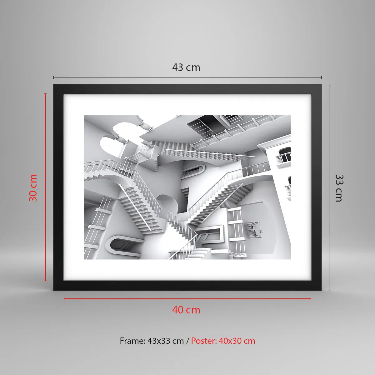 Plakat i sort ramme - Rummets paradokser - 40x30 cm
