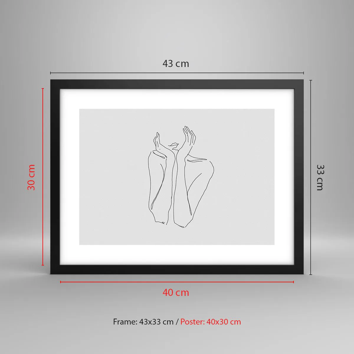 Poster in black frame - What Girls Are Dreaming of - 40x30 cm