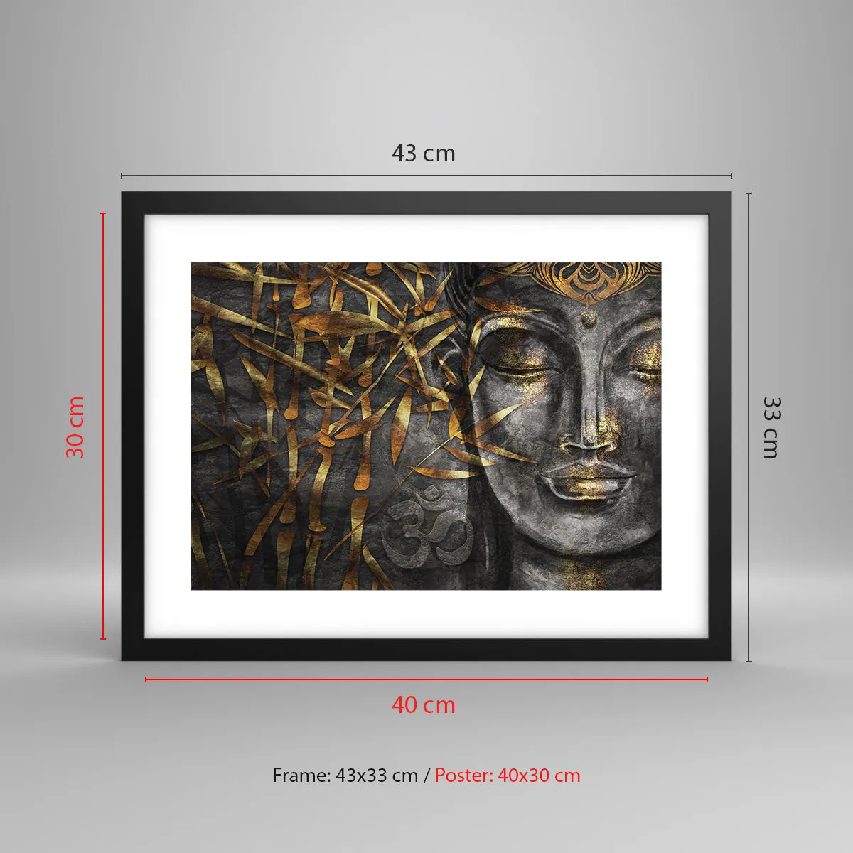 Affisch i svart ram - Känn lugnet - 40x30 cm