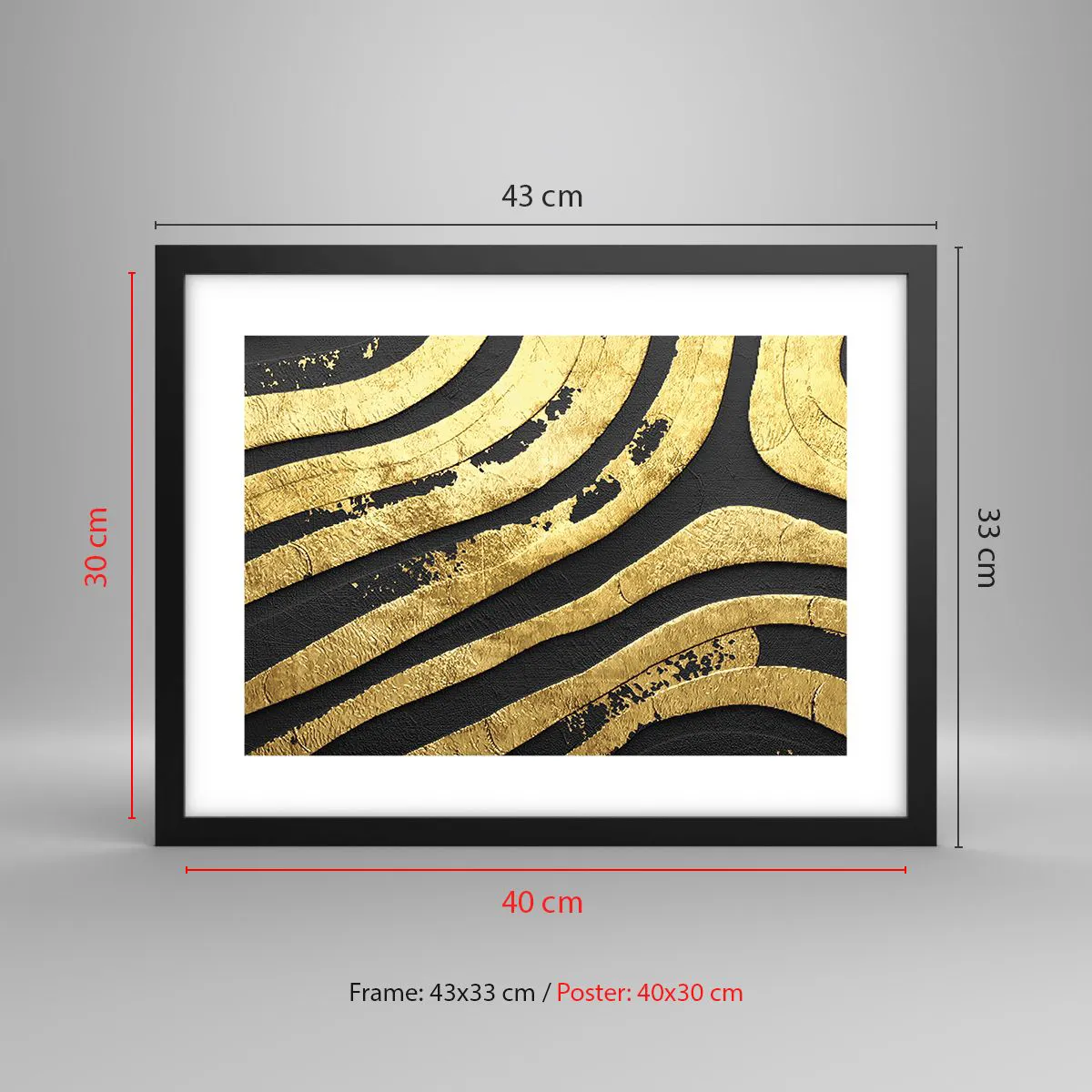 Plagát v čiernom ráme - Všetko plynie - 40x30 cm