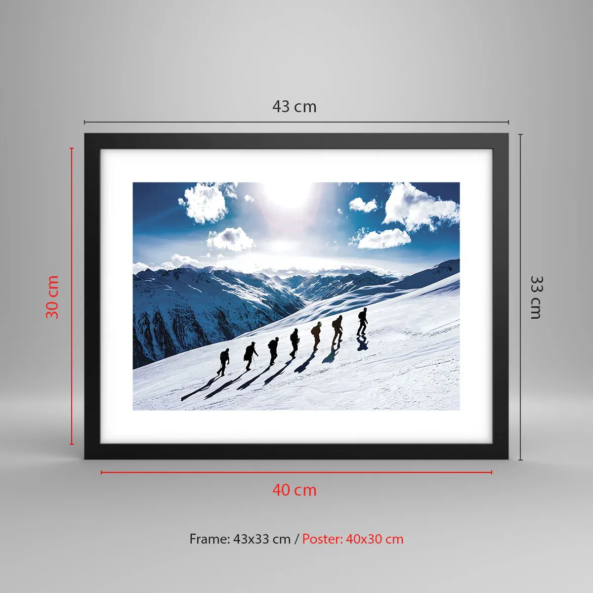 Plagát v čiernom ráme - Tím dobývateľov - 40x30 cm