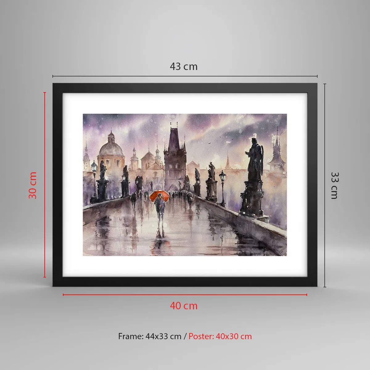 Poster in einem schwarzem Rahmen - Leute verändern sich nicht - 40x30 cm