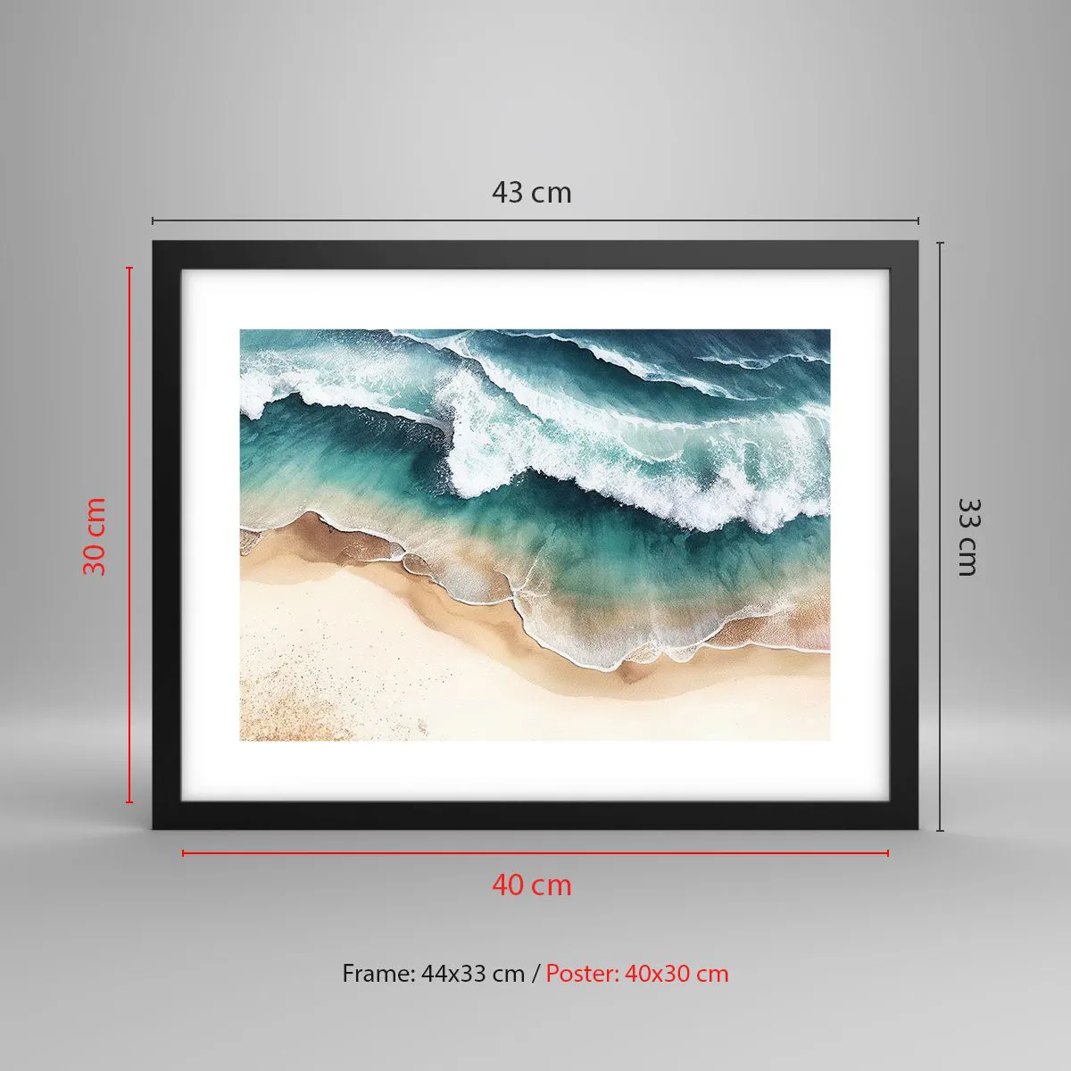 Plakát v černém rámu - Odvěké setkání - 40x30 cm