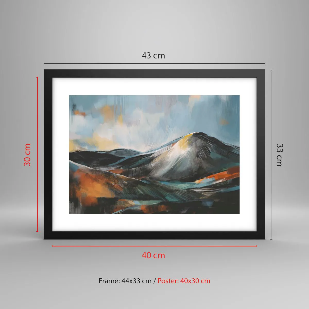 Plakát v černém rámu - Syrové i krásné - 40x30 cm