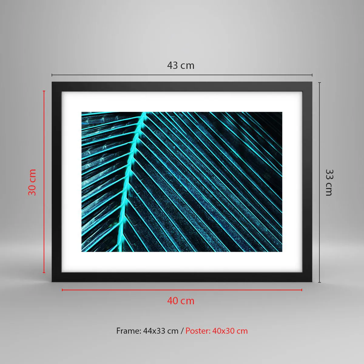 Poszter fehér keretben - A zöld textúrája - 40x30 cm