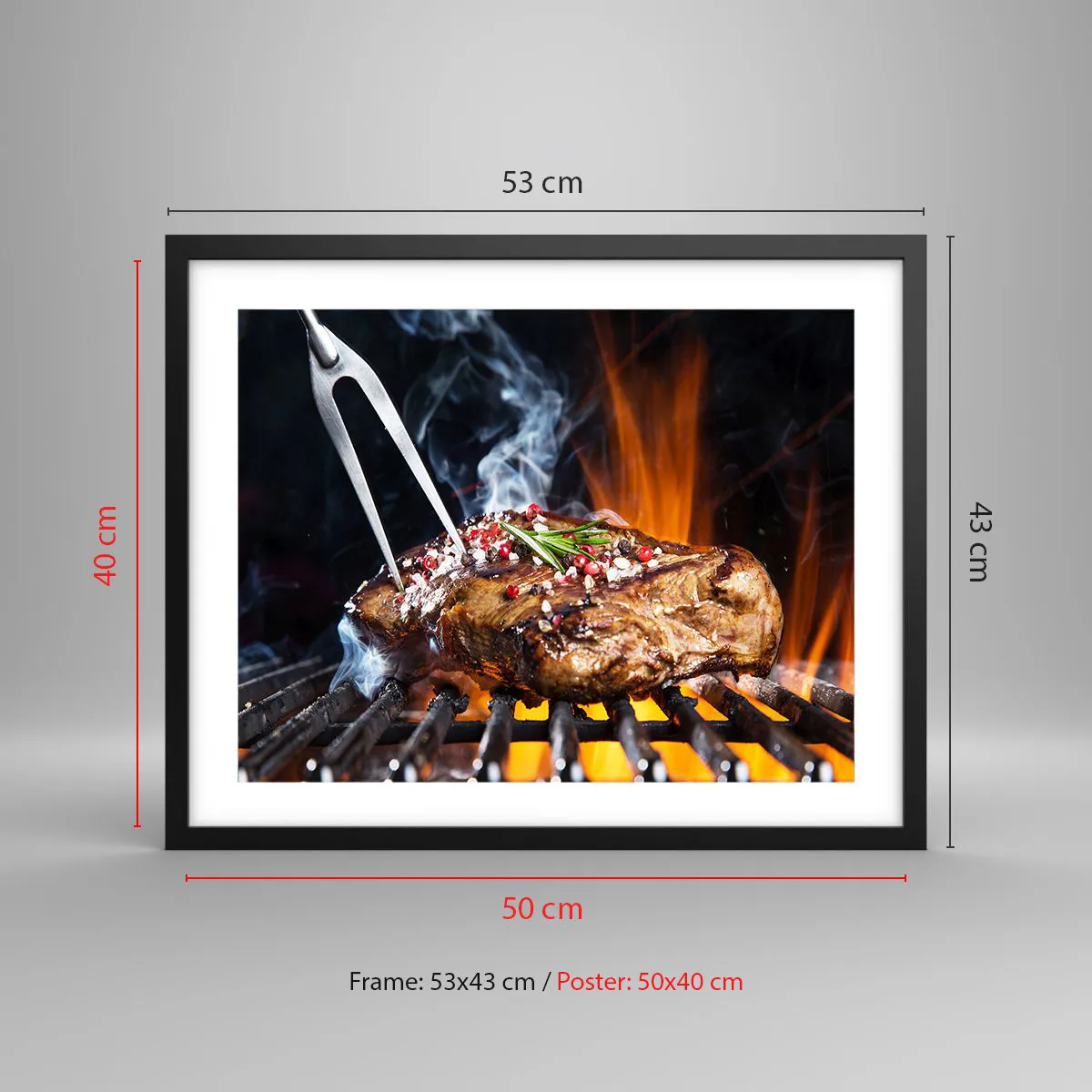 Plakát v černém rámu - Šťavnaté a voňavé - 50x40 cm