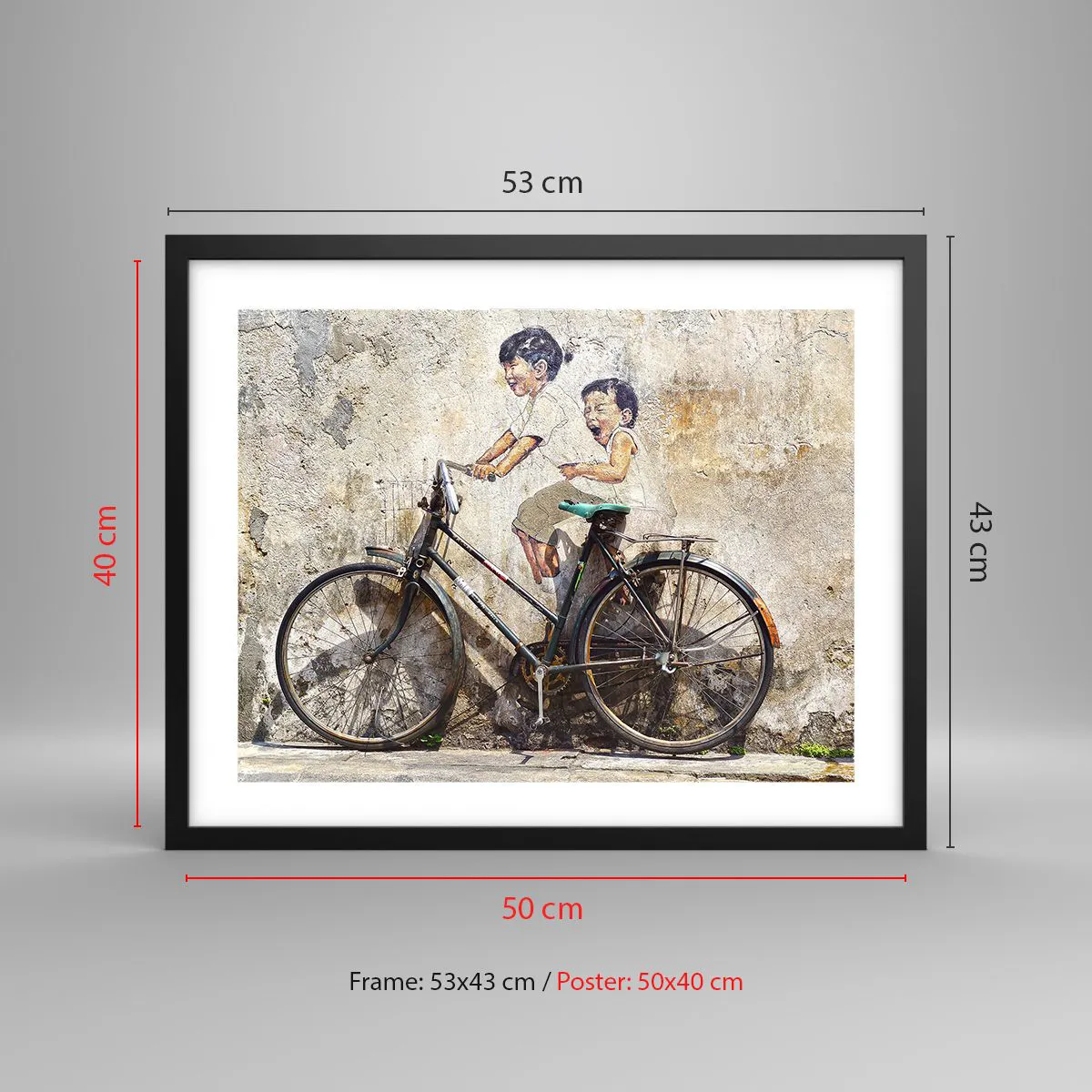 Poster in einem schwarzem Rahmen - Richtig oder falsch? - 50x40 cm