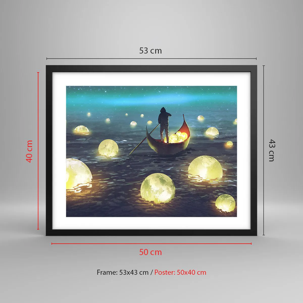 Pôster com moldura preta - Coisas com as quais os filósofos nunca sonharam - 50x40 cm