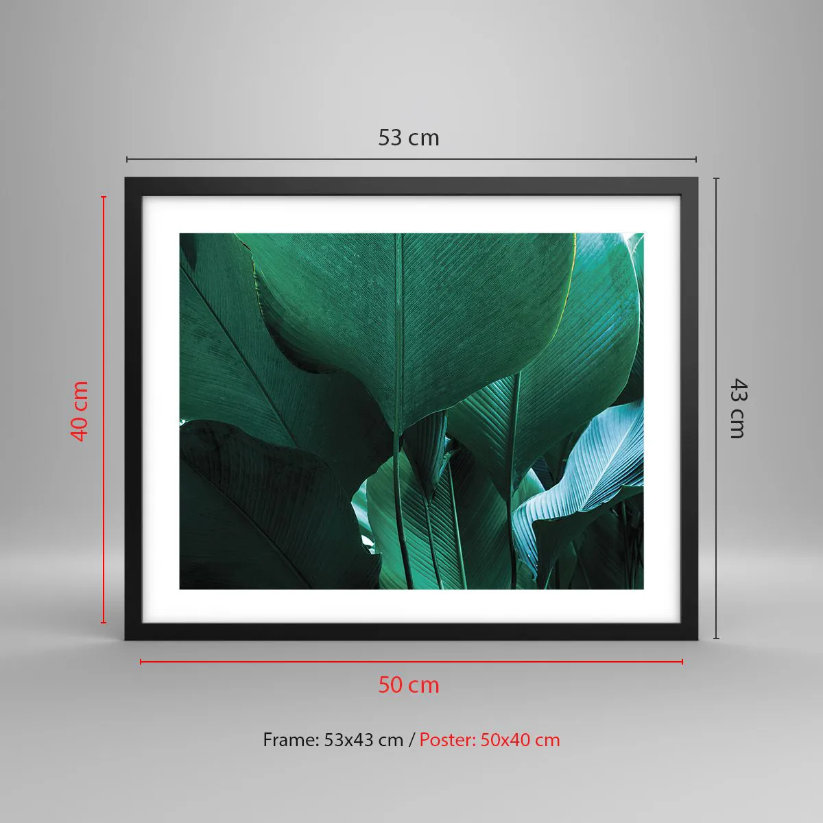 Poster in black frame - Turned towards Light - 50x40 cm