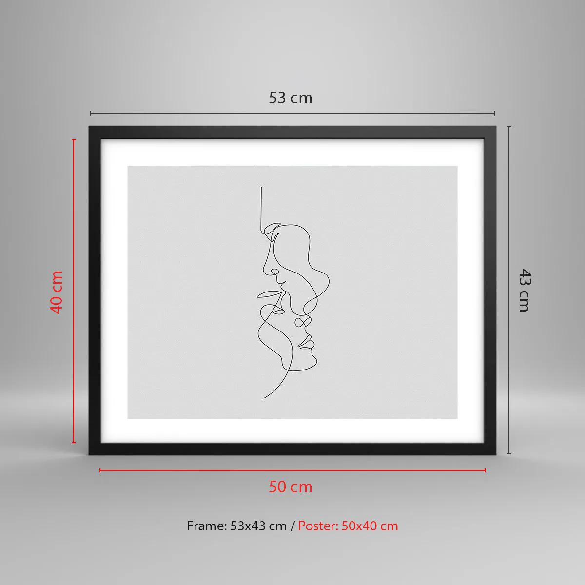 Poszter fehér keretben - Gyászos sóvárgás - 50x40 cm
