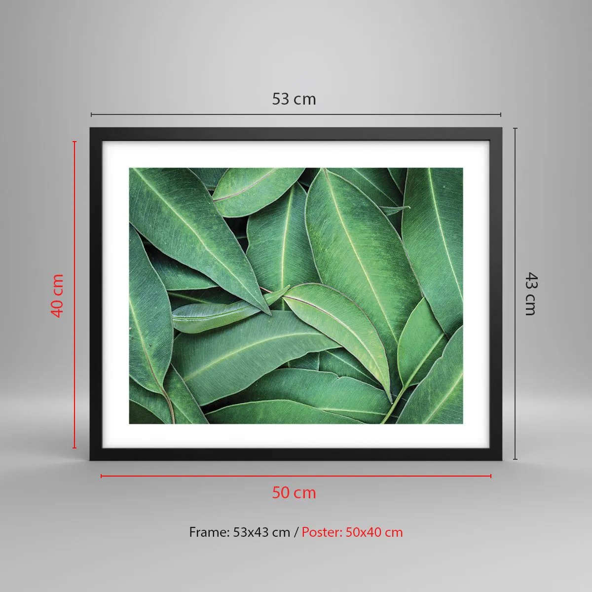 Plakat w czarnej ramie - Soczyste i świeże - 50x40 cm