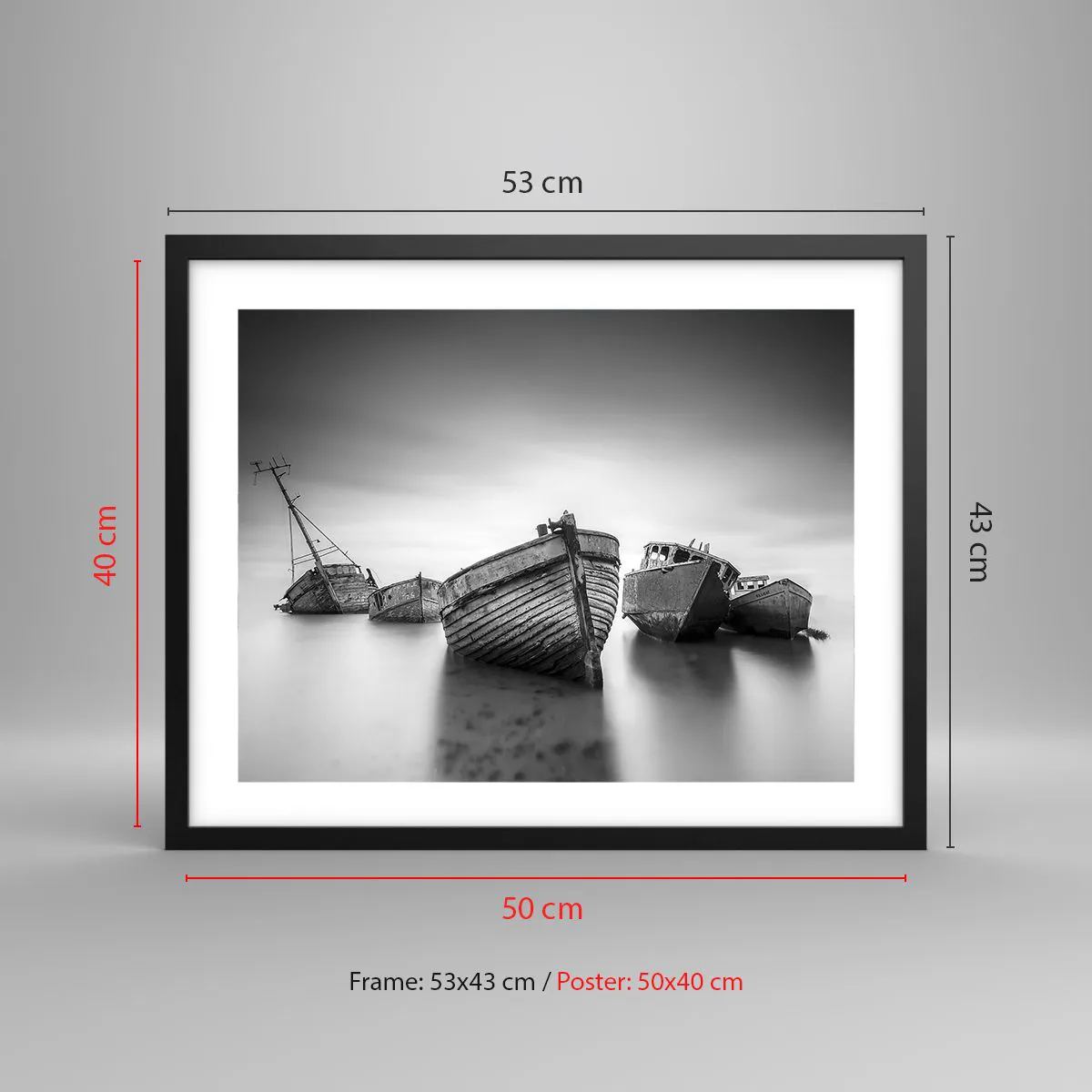 Poster in black frame - Now Only a Memory - 50x40 cm