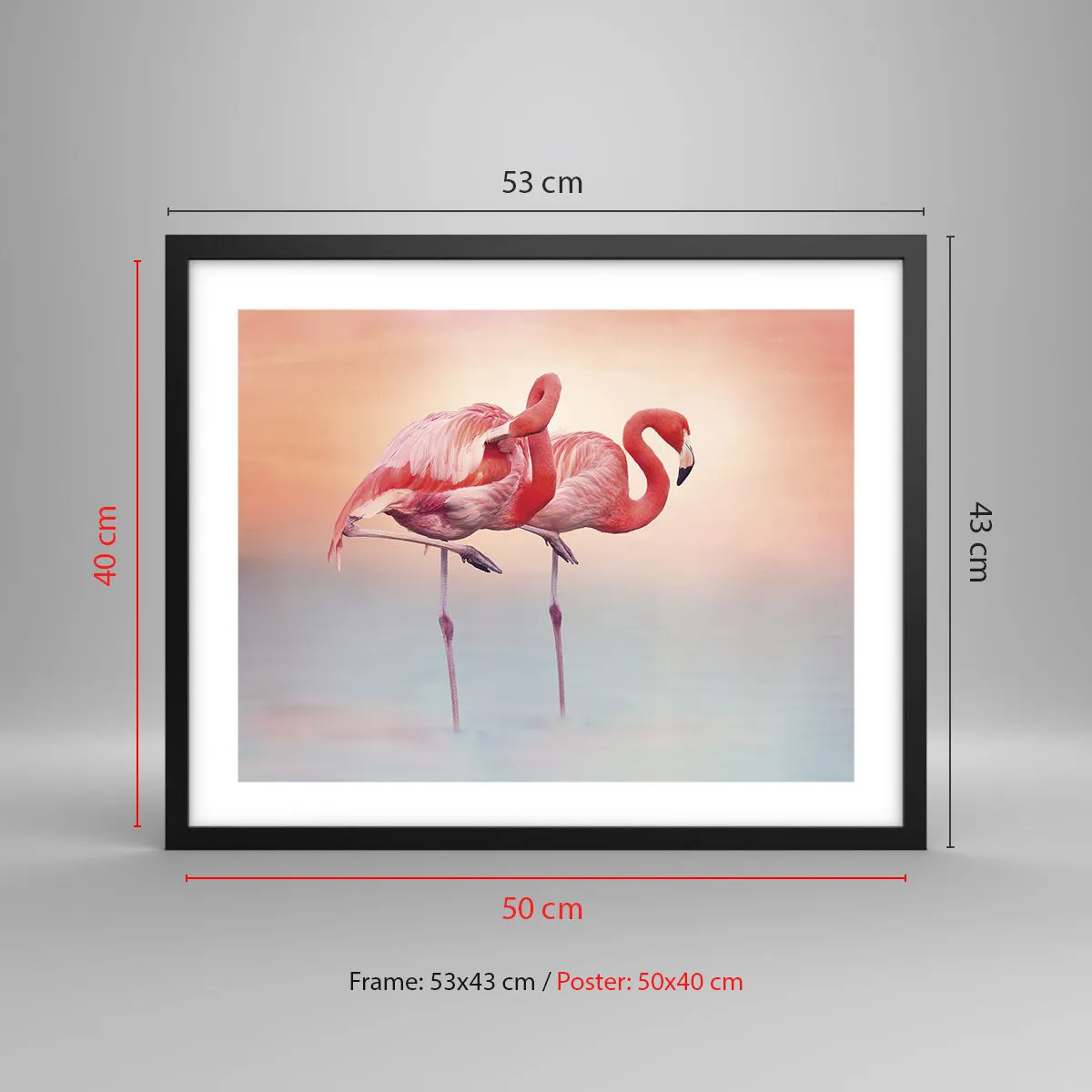 Poster in black frame - In the Colour Of Sunset - 50x40 cm