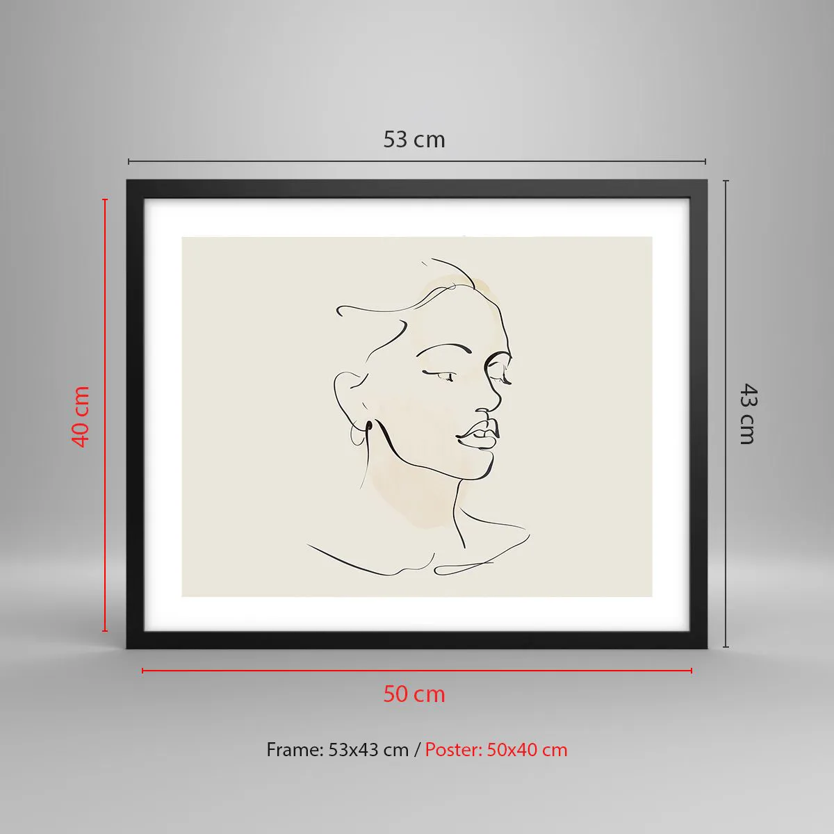 Poster in cornice nera - Linea sicura - 50x40 cm