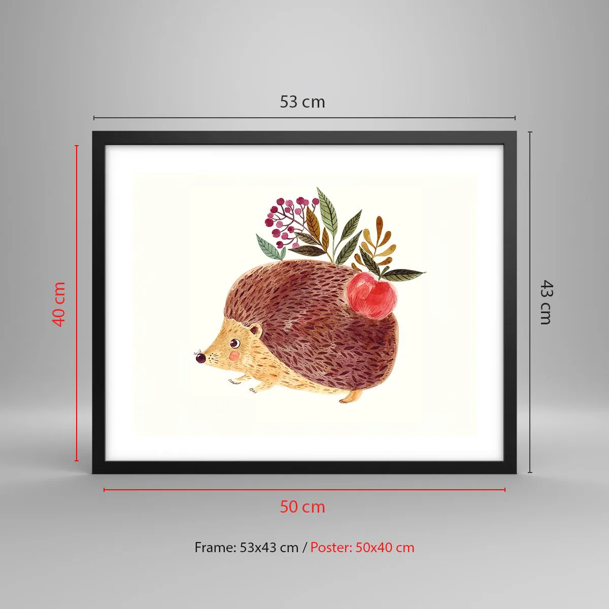 Pôster com moldura preta - Já gostas de mim - 50x40 cm