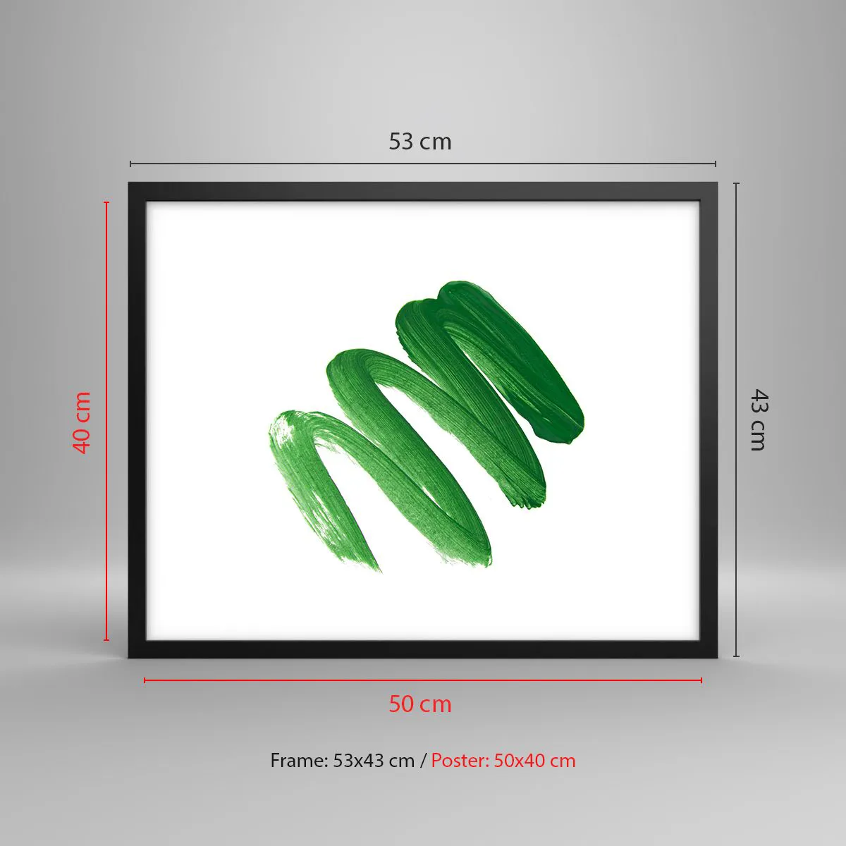 Plakat i sort ramme - En grøn vittighed - 50x40 cm