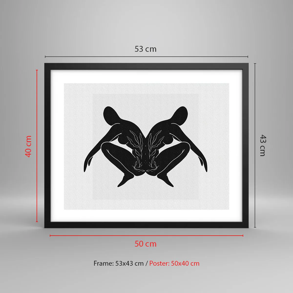 Poster in cornice nera - Anima comune - 50x40 cm