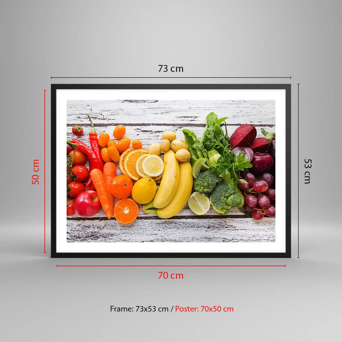 Affisch i svart ram - Räcker det inte? - 70x50 cm