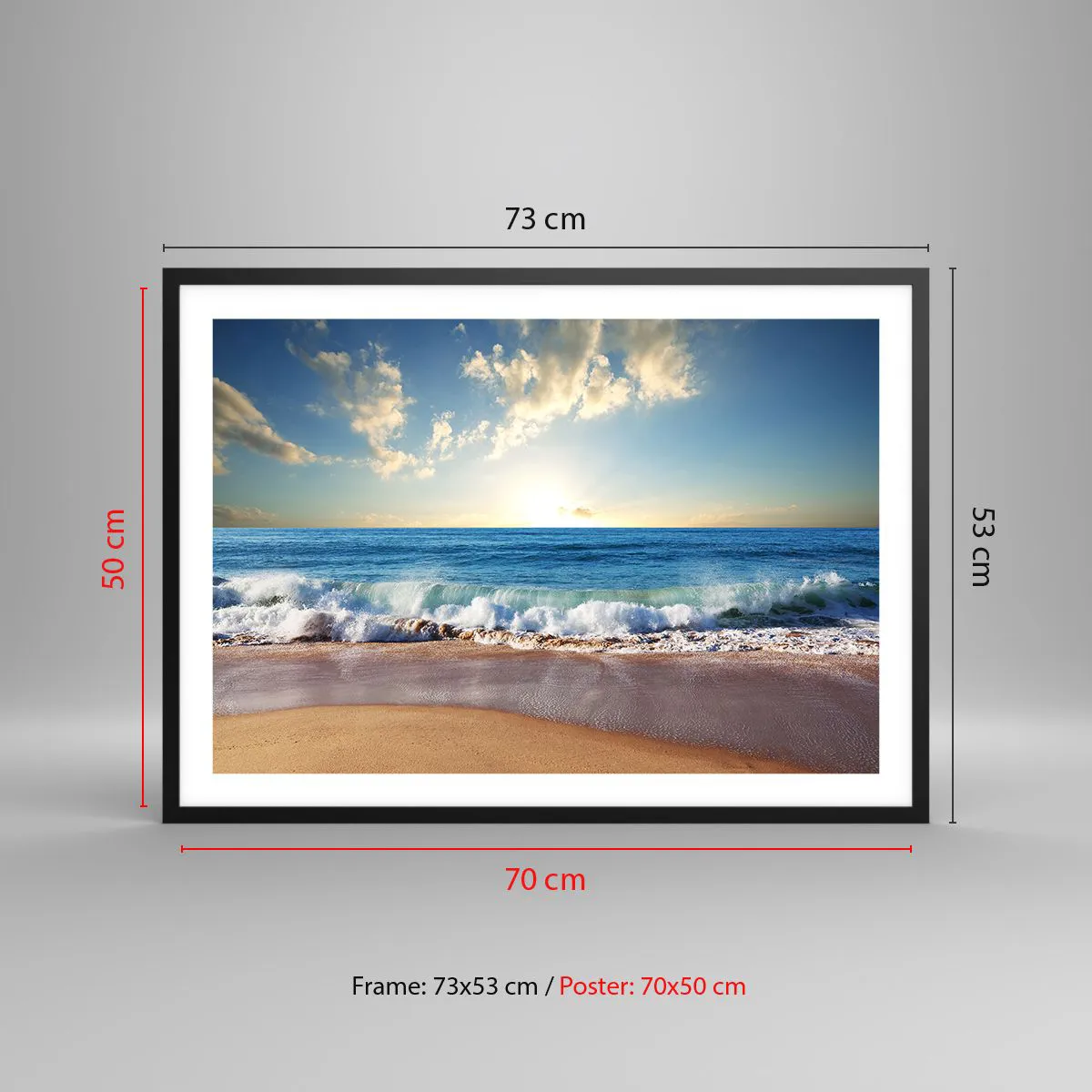 Plakát v černém rámu - Pohyb a nehybnost zároveň - 70x50 cm